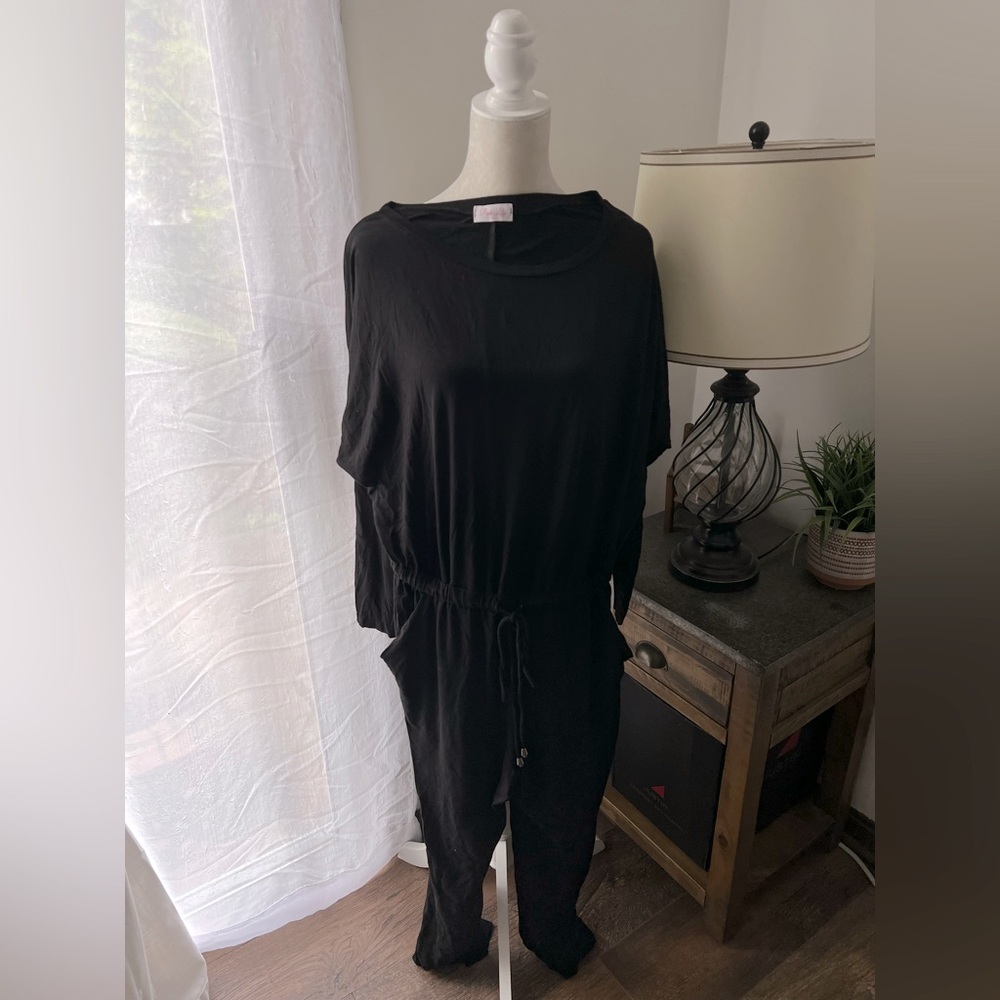 NWOT Pink Lily black jumpsuit
